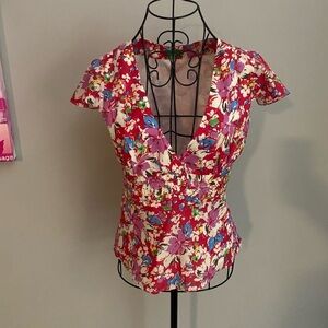 Tibi Floral Blouse Size Small-Rare💕